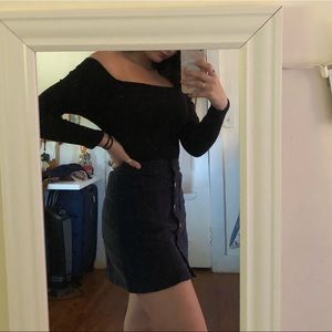 Black off the shoulder top